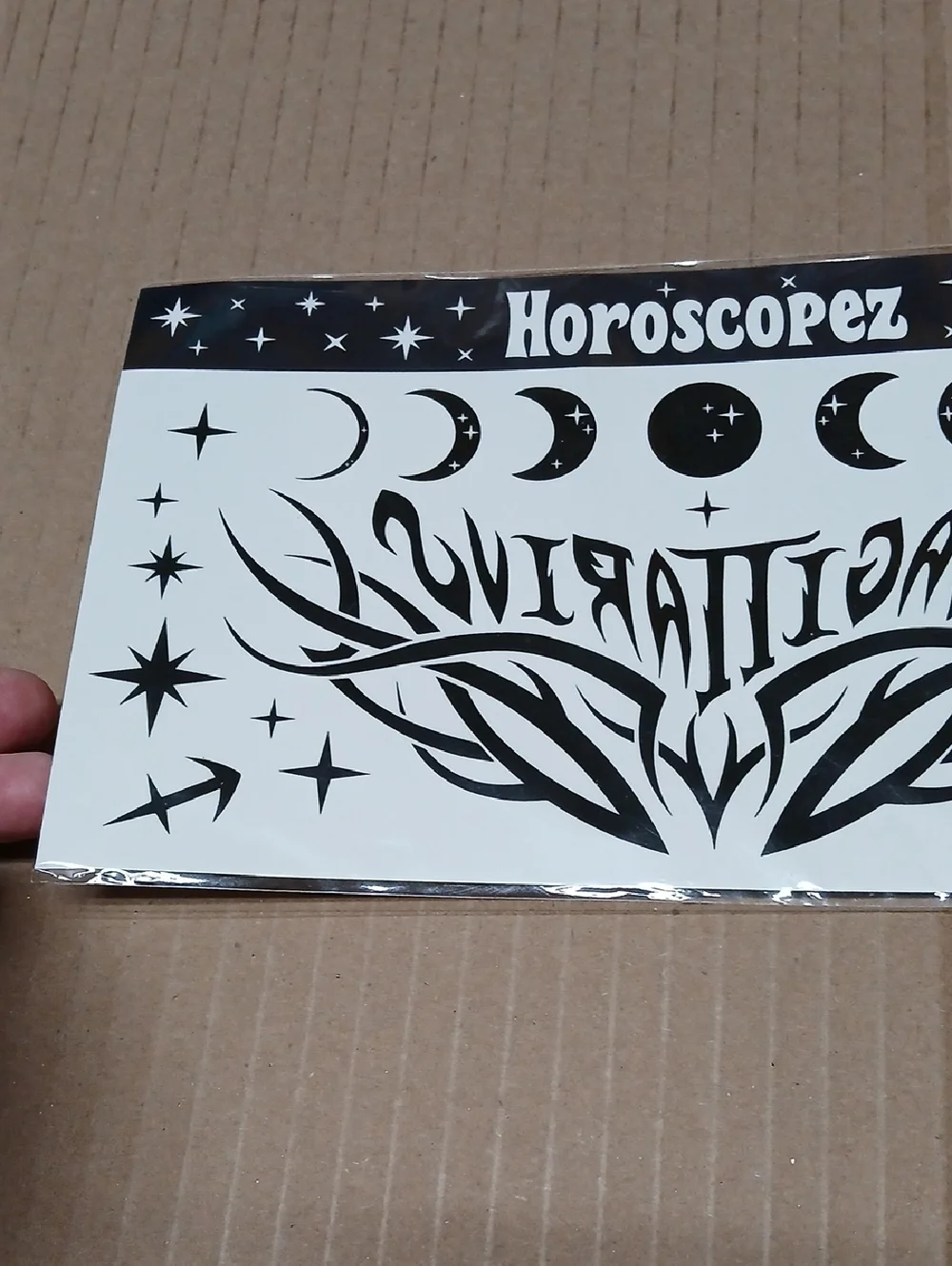 Dolls Kill Horoscopez Sagittarius Zodiac Sign Temporary Tattoo Sheet Horoscope